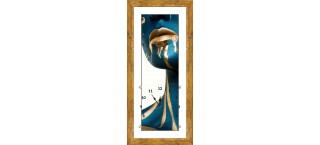 Часы-картина с паспарту в золотом багете 20х50 CTN(90)